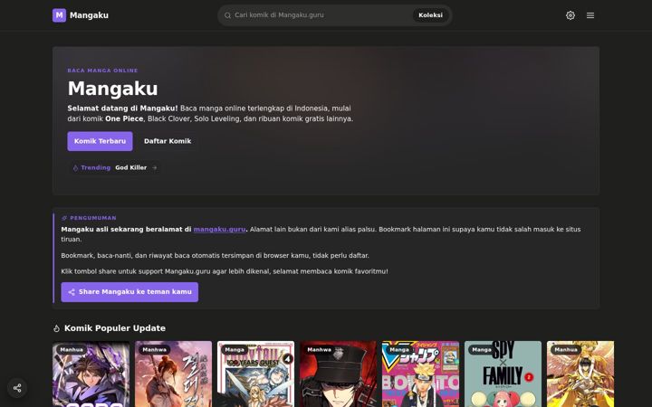 Screenshot of mangaku.top