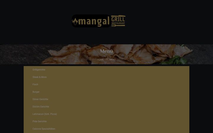 Screenshot of mangalgrillrestaurant.de