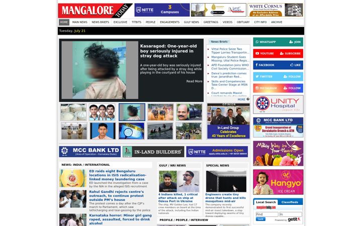 Snímek obrazovky mangaloretoday.com