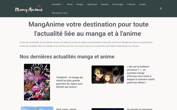 Screenshot of manganime.fr