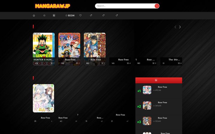 Screenshot of mangarawjp.info