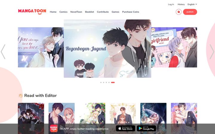 Screenshot of mangatoon.mobi