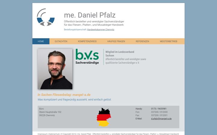 Screenshot of mangel-a.de