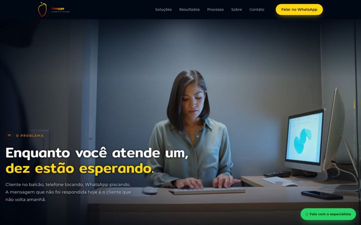 Screenshot of manggo.com.br