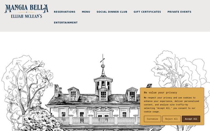 Screenshot of mangiabella.com