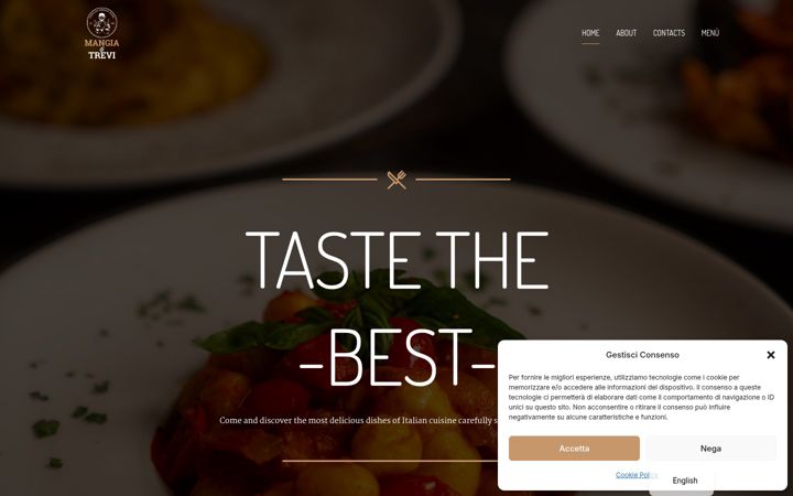Screenshot of mangiaetrevi.it
