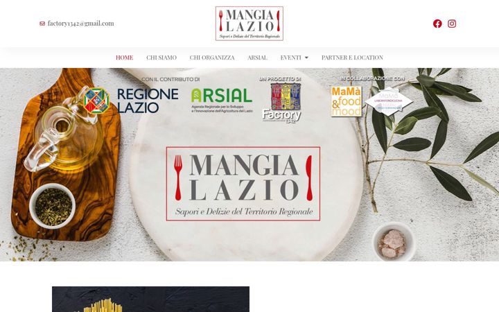 Screenshot of mangialazio.it
