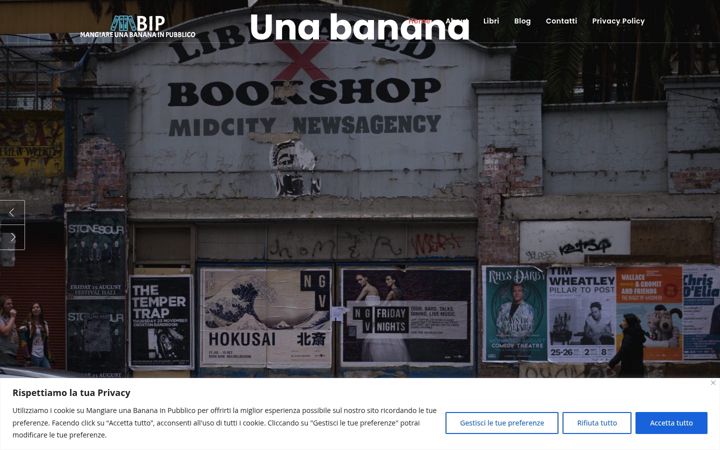 Screenshot of mangiareunabananainpubblico.com