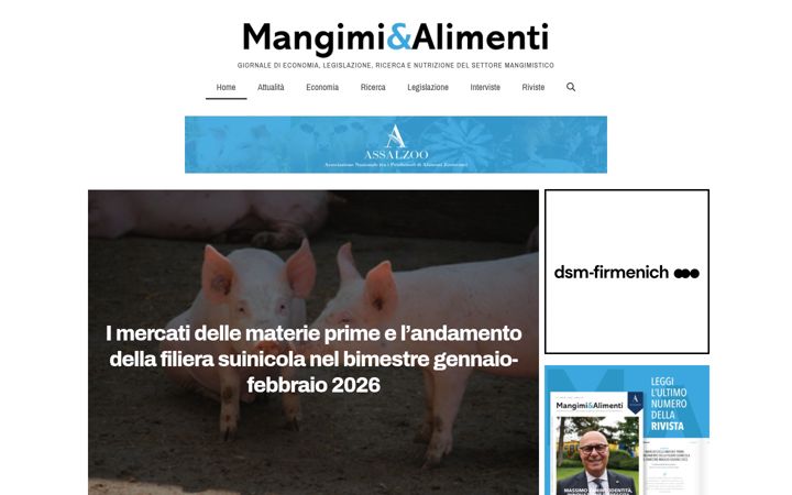 Screenshot of mangimiealimenti.it
