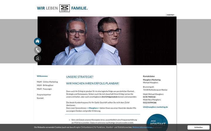 Screenshot of mangliers-marketing.de