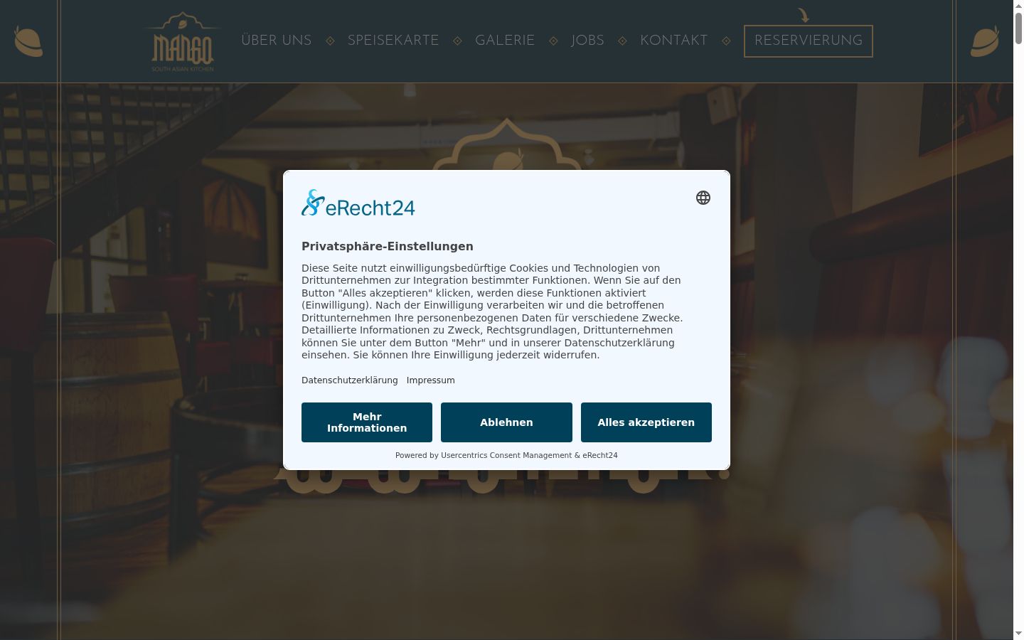 Screenshot tal-banner tal-kunsens muri qabel kwalunkwe interazzjoni