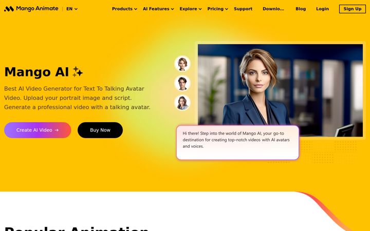 Screenshot of mangoanimate.com