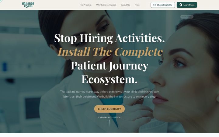 Screenshot of mangoeyesdigital.com