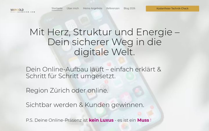 Screenshot of mangolddigitaldesign.com