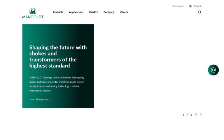 Screenshot of mangoldt.com