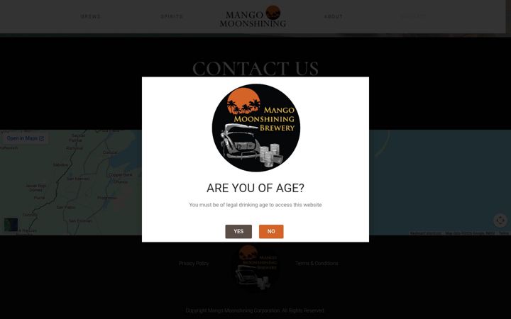 Screenshot of mangomoonshining.com