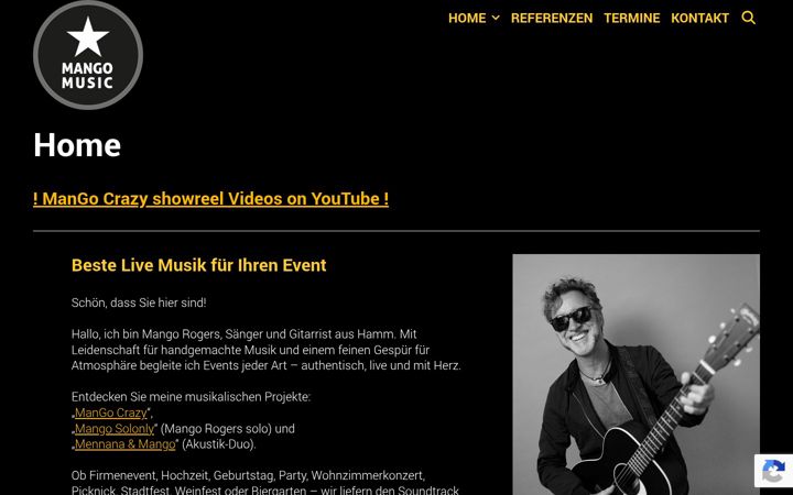 Screenshot of mangomusic.de