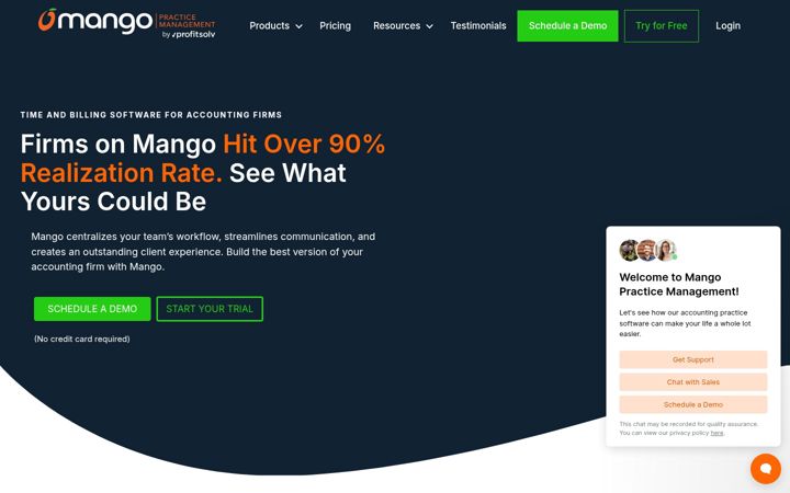 Screenshot of mangopractice.com