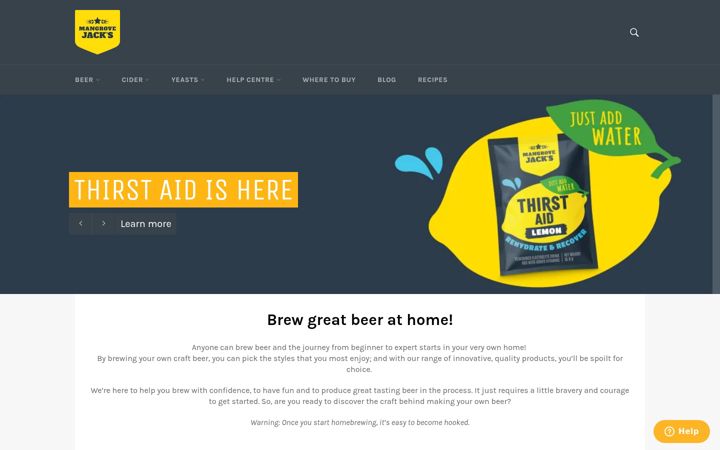 Screenshot of mangrovejacks.com