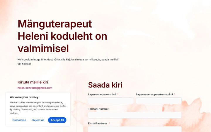 Screenshot of manguterapeuthelen.ee