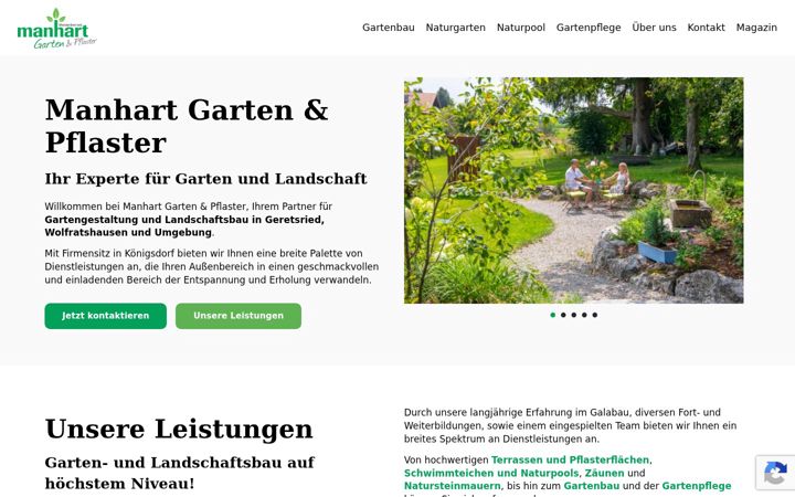 Screenshot ta' manhart-garten.de
