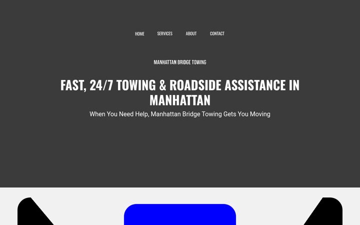 Screenshot of manhattanbridgetowing.com