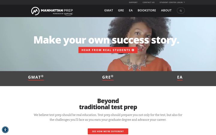 Screenshot di manhattanprep.com