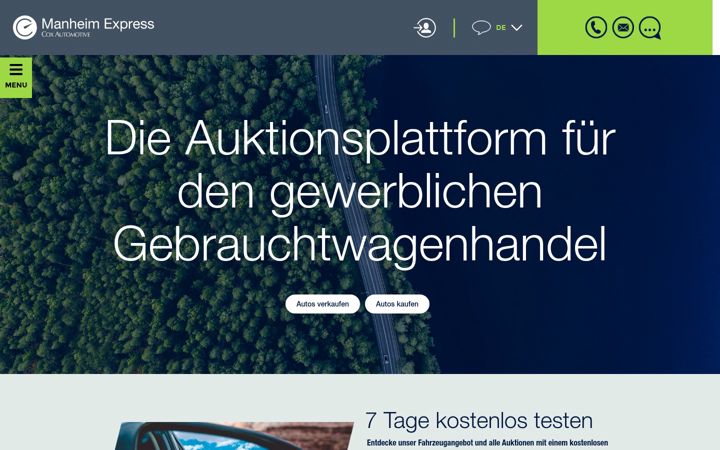 Screenshot of manheim-express.de