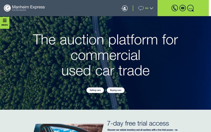Screenshot of manheim-express.eu