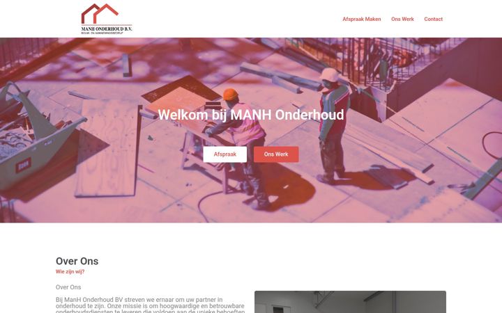 Screenshot of manhonderhoud.nl
