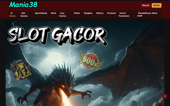 Screenshot of mania38.com