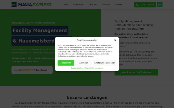 Screenshot of maniaexpress.de