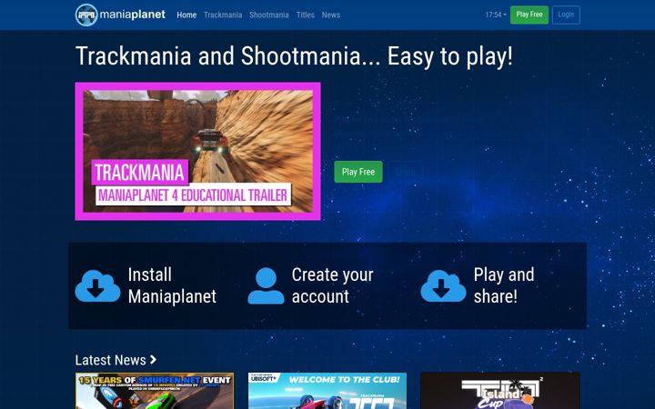 Zrzut ekranu maniaplanet.com