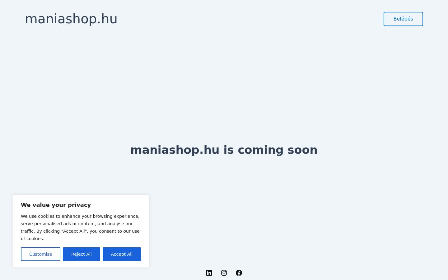 Screenshot del banner di consenso mostrato prima di qualsiasi interazione