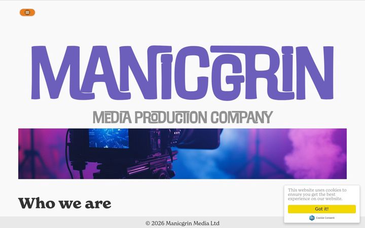 Screenshot of manicgrin.com