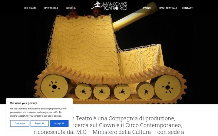 Screenshot of manicomics.it