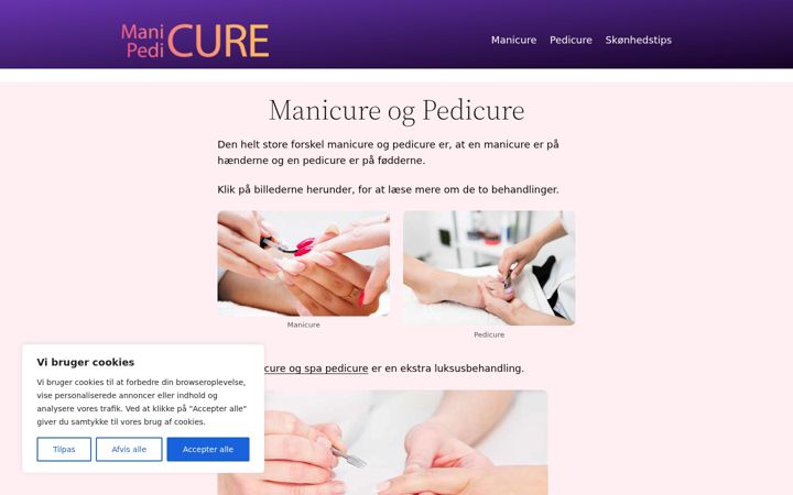 Screenshot of manicure-og-pedicure.dk
