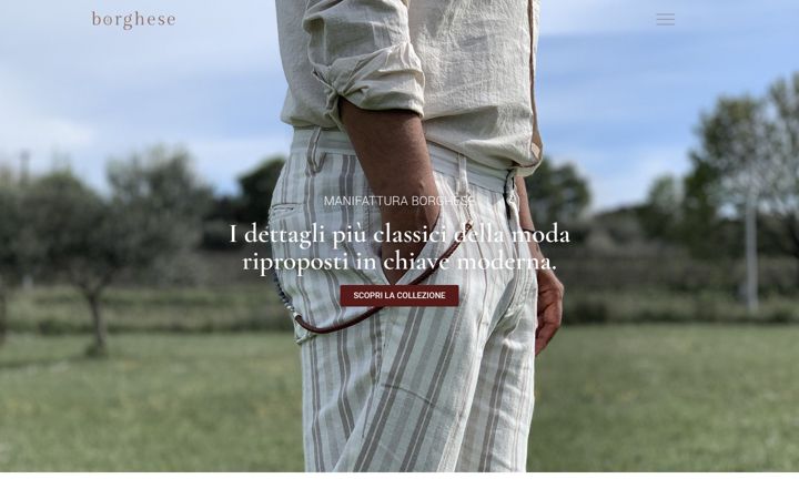 Screenshot of manifatturaborghese.it