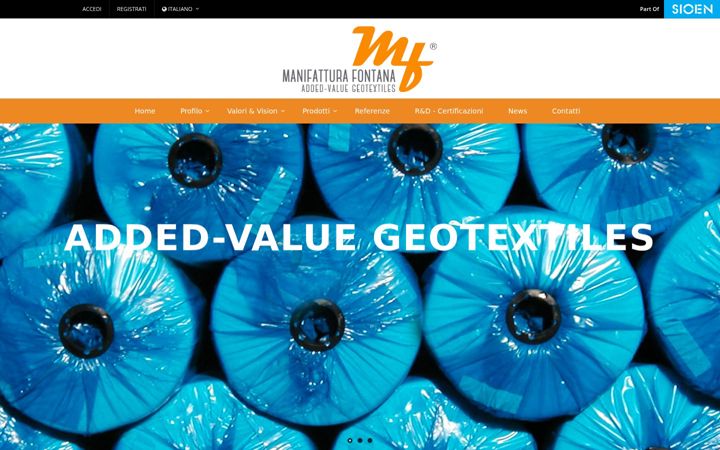 Screenshot of manifatturafontana.com