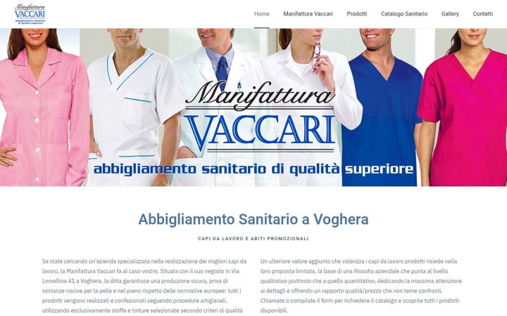 Screenshot of manifatturavaccari.it