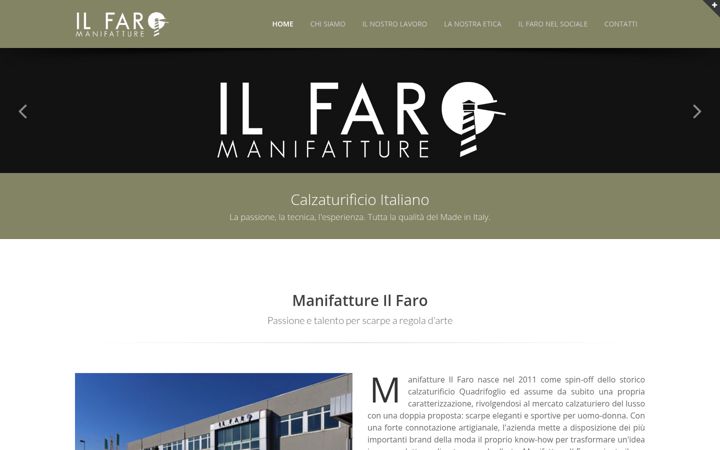 Screenshot of manifattureilfaro.it
