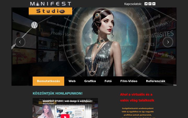 Screenshot of manifest.hu
