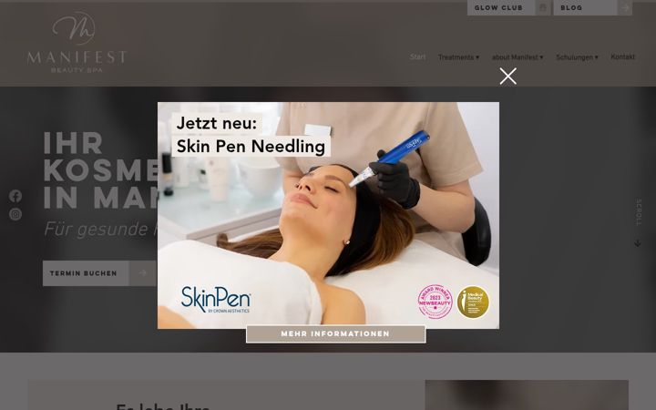 Screenshot of manifestbeautyspa.de