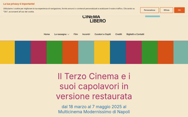 Screenshot of manifestiperuncinemalibero.it