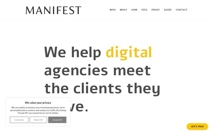 Screenshot of manifestps.com