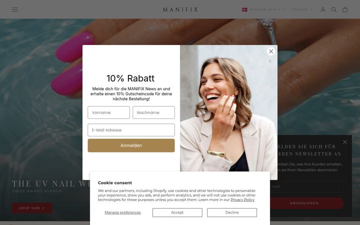 Screenshot of manifix.com