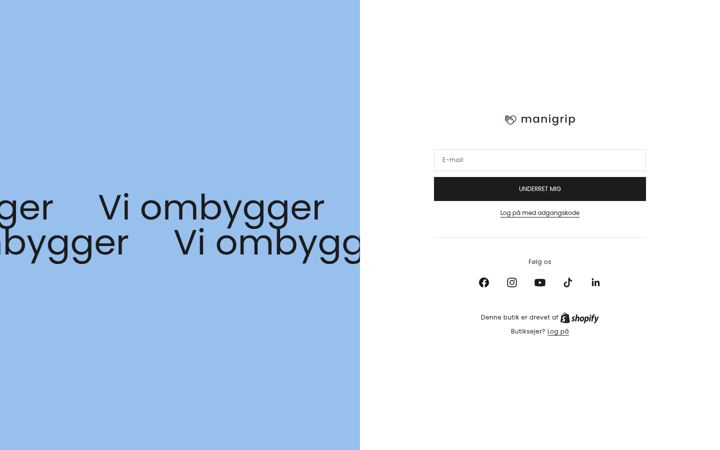 Screenshot of manigrip.dk
