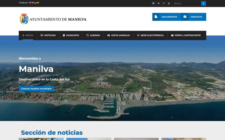 Screenshot of manilva.es