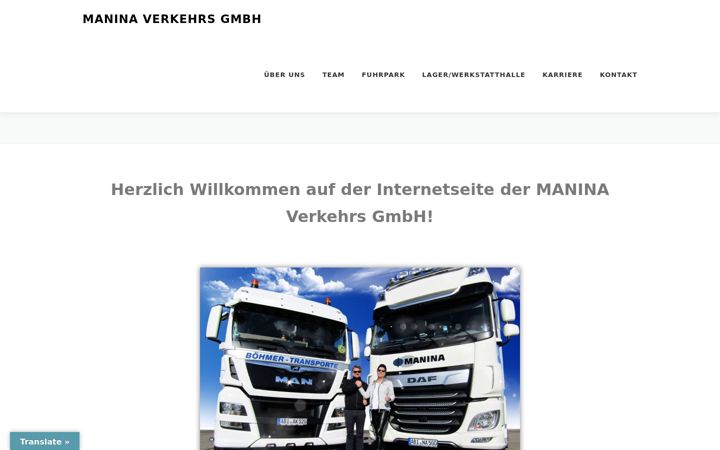 Screenshot of manina-transport.de