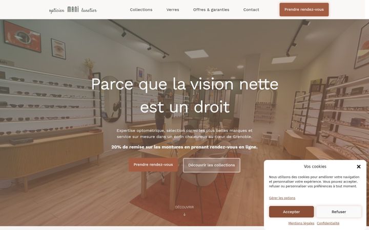 Screenshot of maniopticien.fr